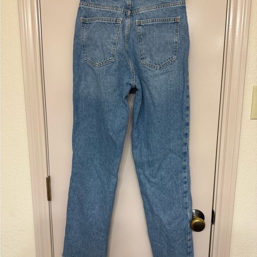 Zara Classic Blue Jeans with Button Detail - Picture 2 of 4